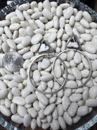 Hada White Buffalo Turquoise & Sterling Silver Hoop Earrings