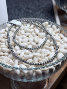 Hand-Strung 20" Sterling Silver 4mm Pearl Necklace