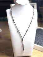 Sterling Silver Graduated Pearl Lariat Necklace