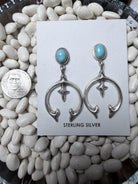 Adrienne Gordon Navajo Handmade Kingman Turquoise Naja Earrings