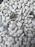 Hada White Buffalo Turquoise & Sterling Silver Hoop Earrings