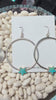 Sterling Silver Kingman Turquoise Star Hoop Earrings