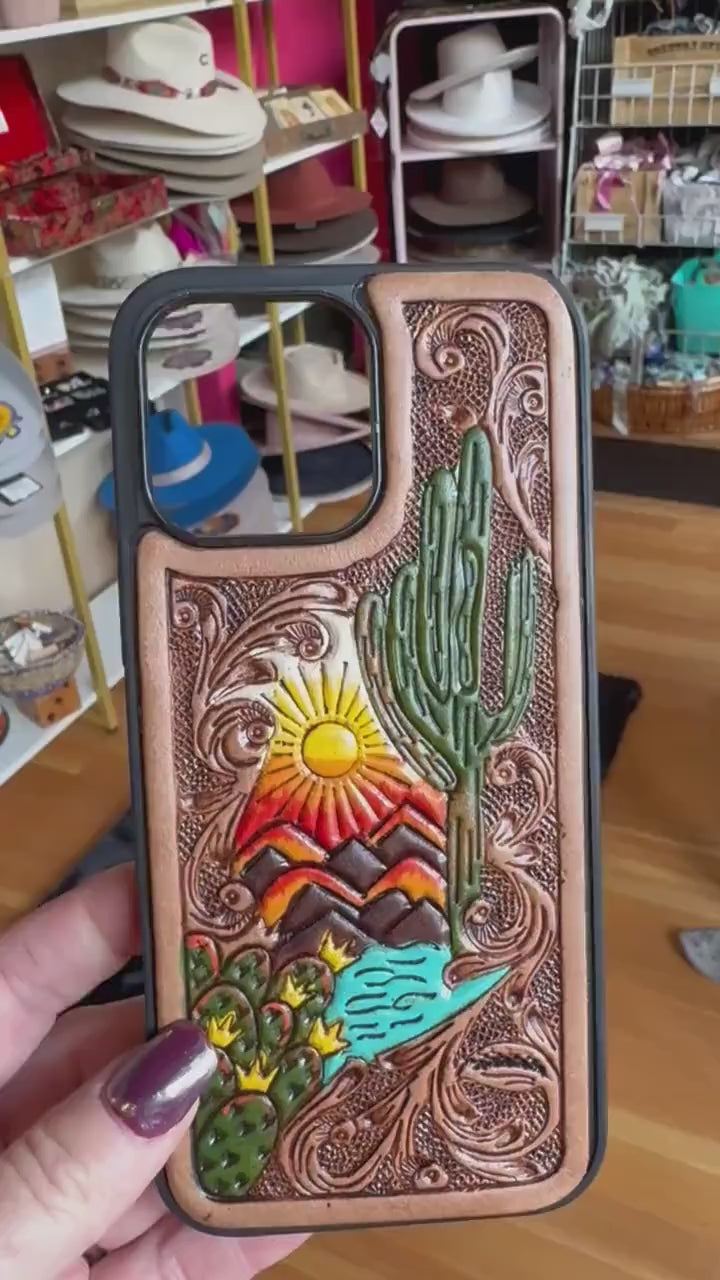 Tooled Leather Western iPhone 16 Pro Max Case