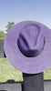 Western Fedora Style shaped Brim  Felt Hat in Buckskin Purple Cowgirl Hat Hat Blank