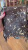 Small Black & Gold Cowhide Western Crossbody Purse Gift For Mom Black Fringe