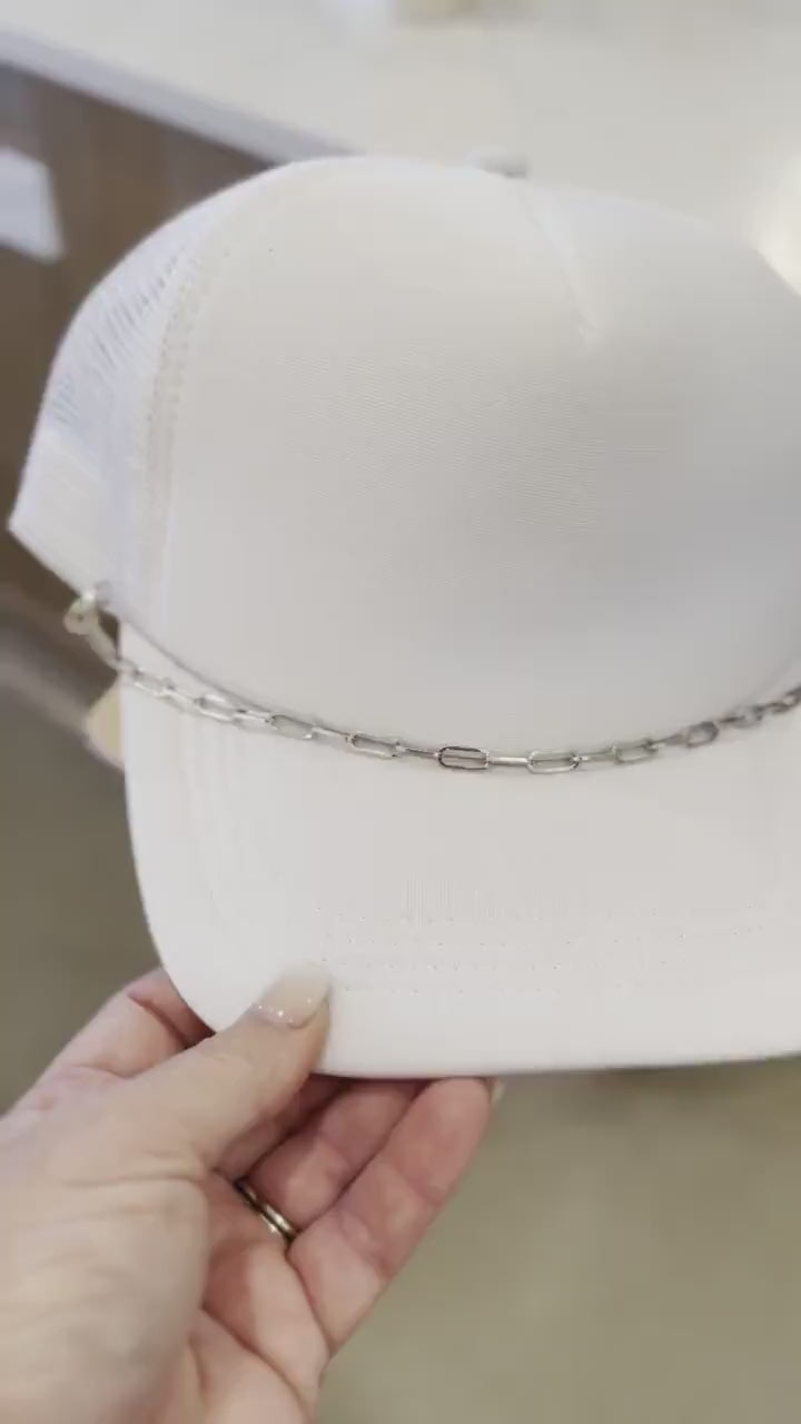 Silver Paperclip Hat Trucker Hat Chain Western Trucker Hat Chain Decorate Your Own Trucker Hat
