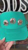 Turquoise Western Concho Trucker Hat | Hand Sewn Leather Stitch Cowgirl Hat