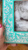 White & Turquoise Tooled Leather Photo Frame Western Cowgirl Cowboy Wedding Valentine Graduation Bridal Shower Baby Mothers Fathers Day Gift