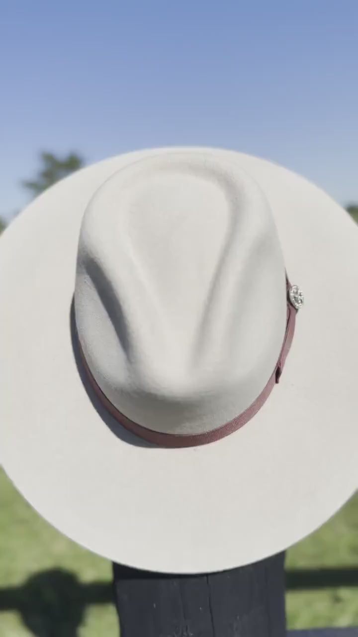 Western Fedora Style Flat Brim Buckskin Felt Hat Little Cowgirl Hat Hat Blank Childrens Hat