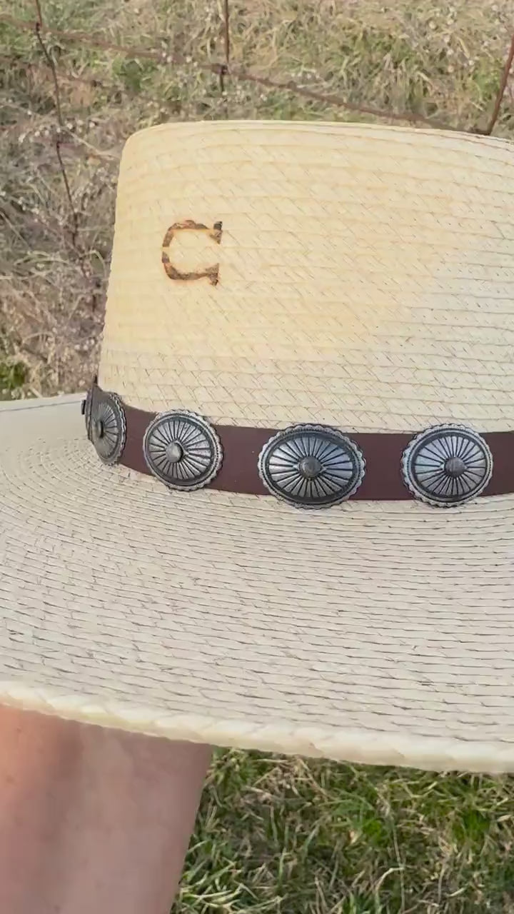 Charlie 1 Horse Wide Flat Brim Coastal Cowgirl Summer Straw Hat Cowgirl Hat, Beach Hat, Women's Straw Palm Hat Spring Break Summer Vacation