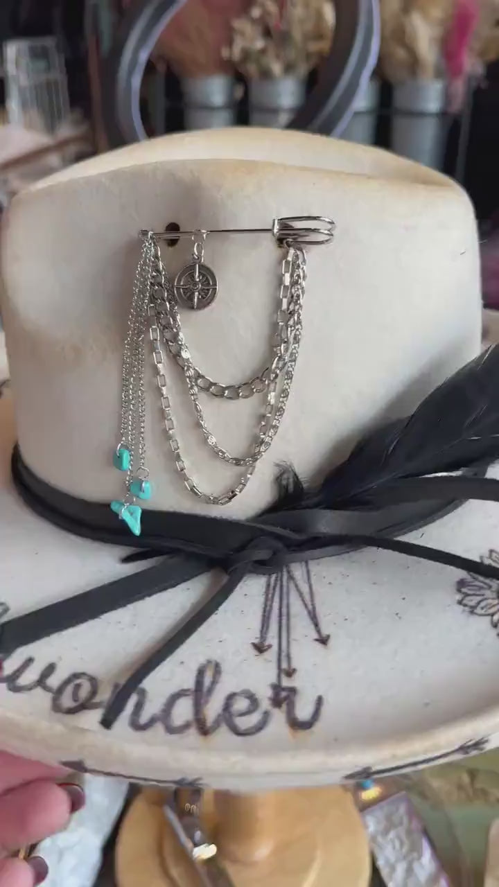 Warrior Princess Custom Gigi Pip Hat – One-of-a-Kind by Bre (Size 55 / Small)